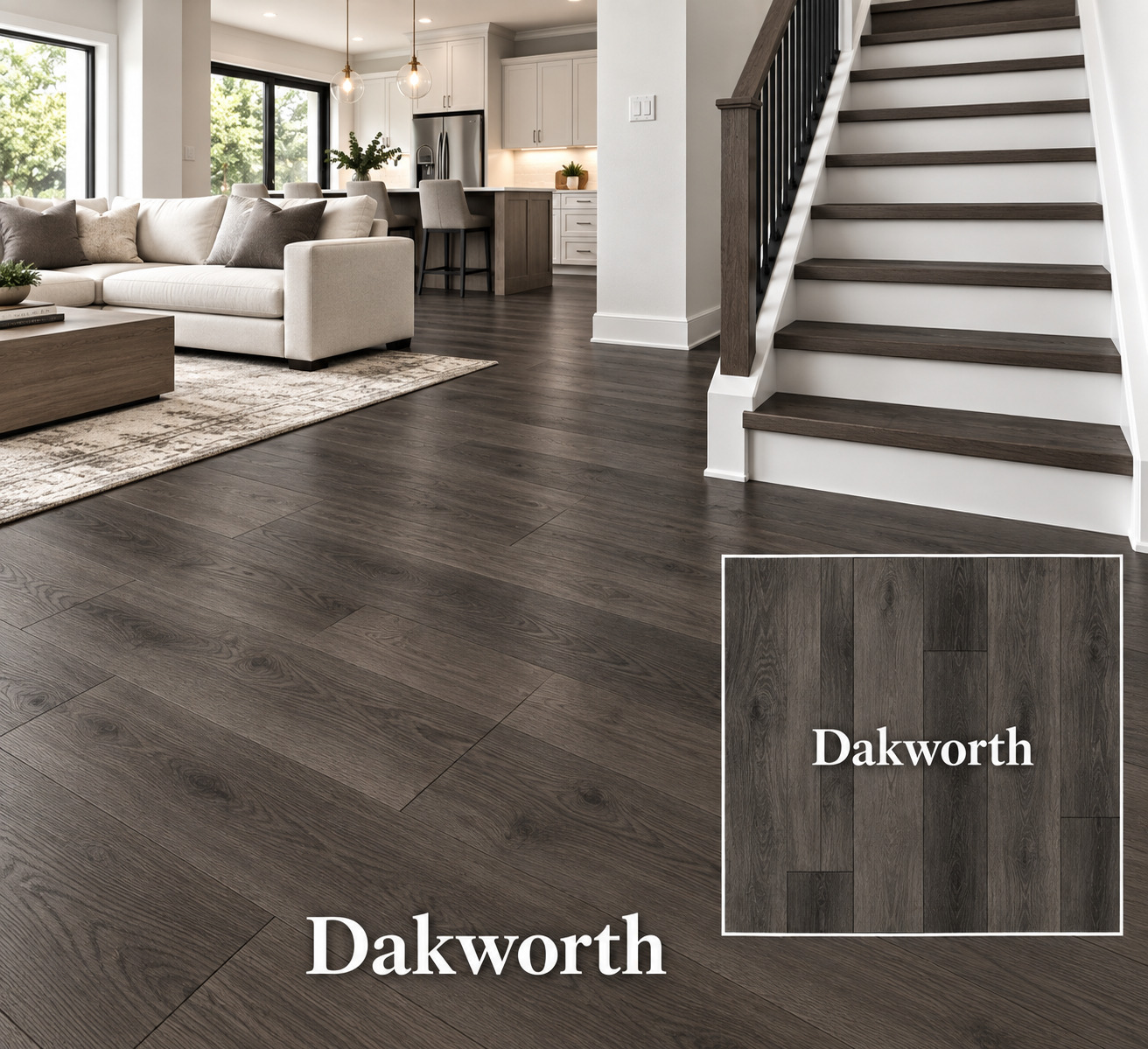 MSI Andover Dakworth luxury vinyl plank color detail