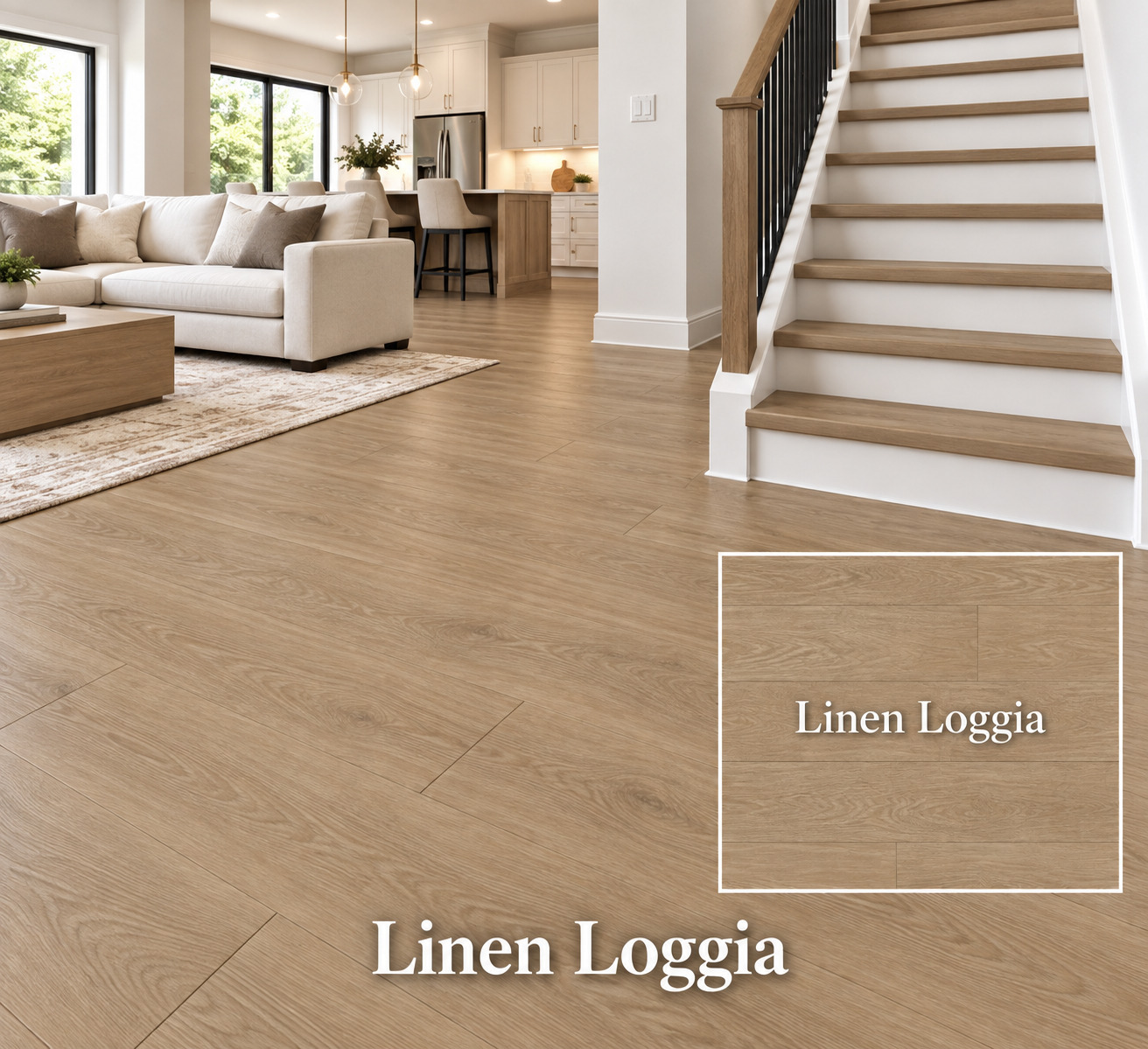 MSI Laurel Reserve Linen Loggia luxury vinyl plank color detail