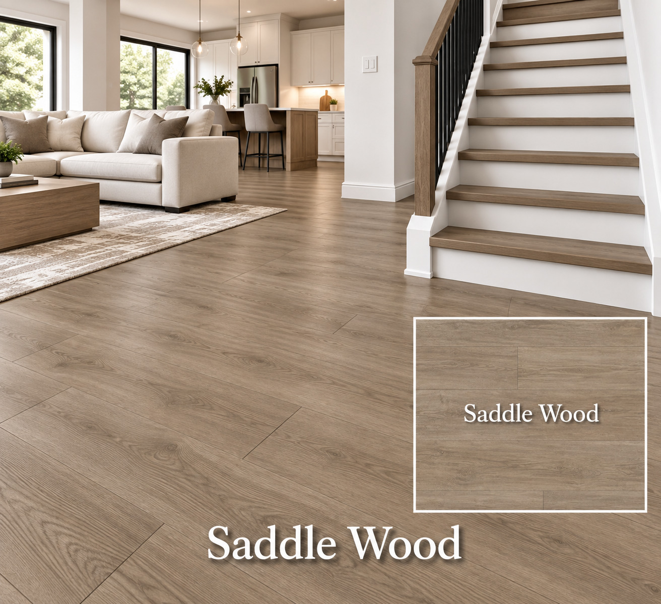 MSI Laurel Reserve Saddle Wood luxury vinyl plank color detail